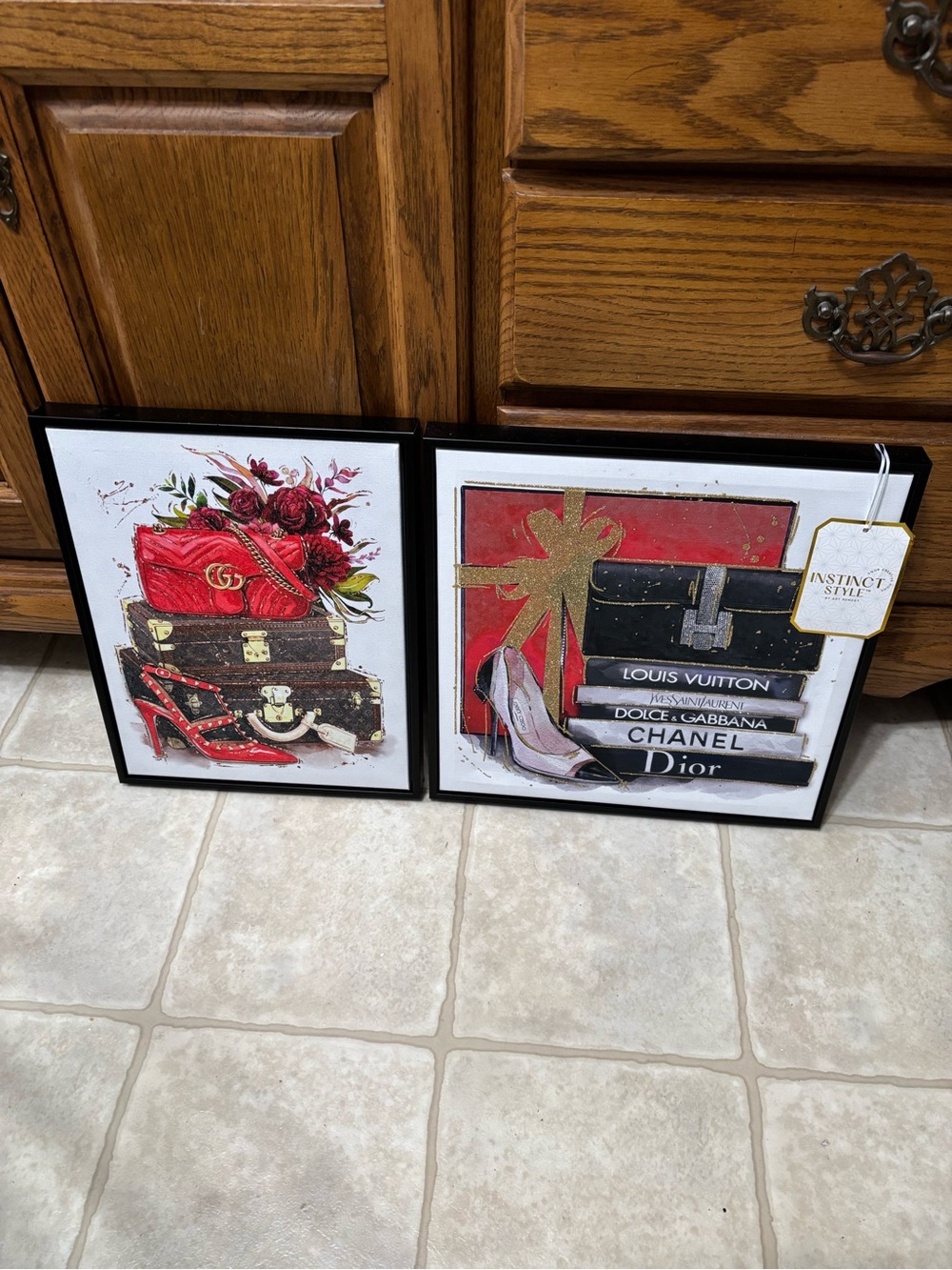 2 Brand new designer Handbag Wall Art Pair